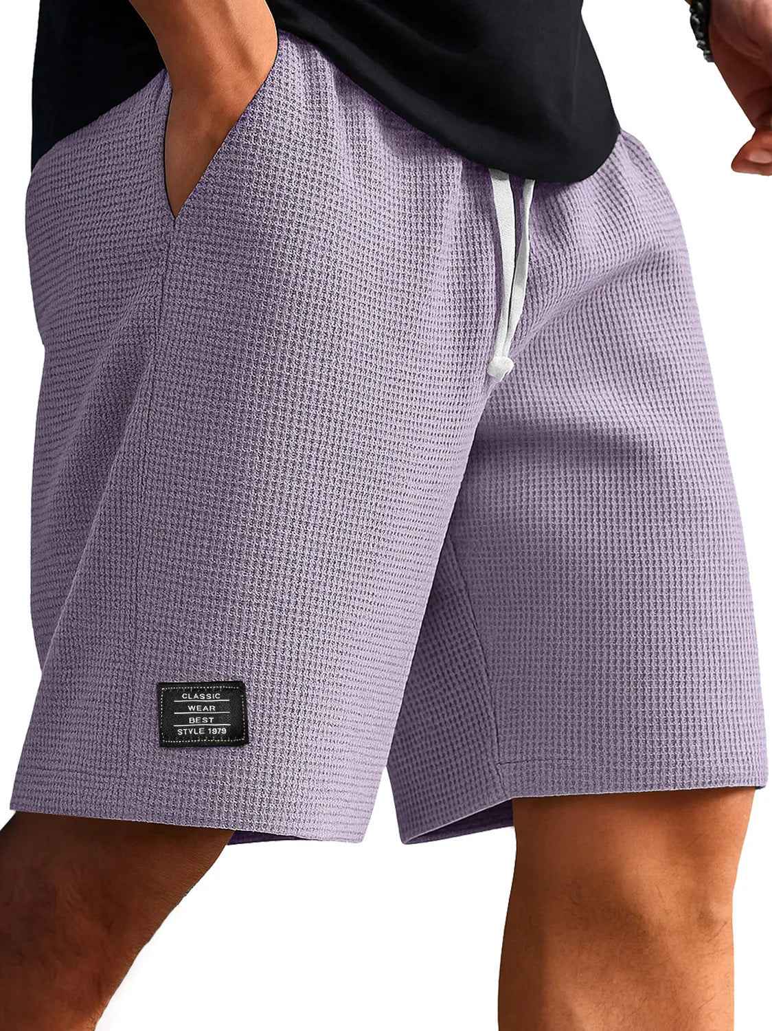 Waffle-Weave Cropped Pants Mens Mid-Years Pants