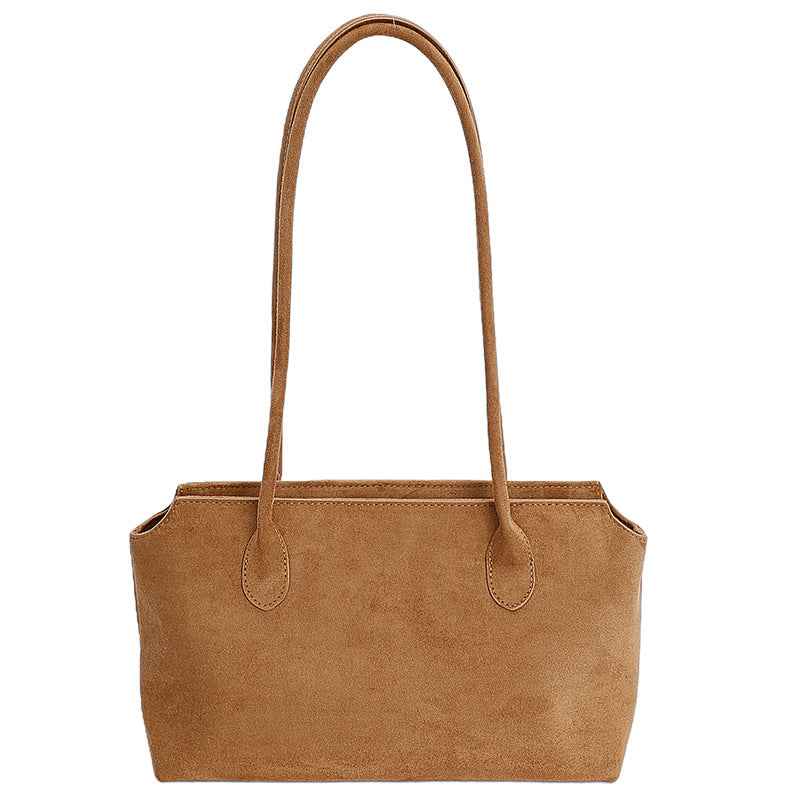 Fashionable Simple Retro Suede Large-Capacity Tote Bag