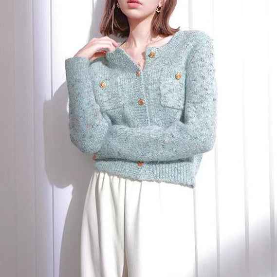Sweaters Cardigan Women's Casual Temperament Top Short Lazy Classic Style