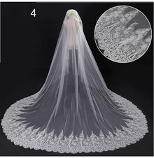 Bridal Wedding Dress Long Tail Luxury Super Fairy Wedding Veil by Mirlaine Univers