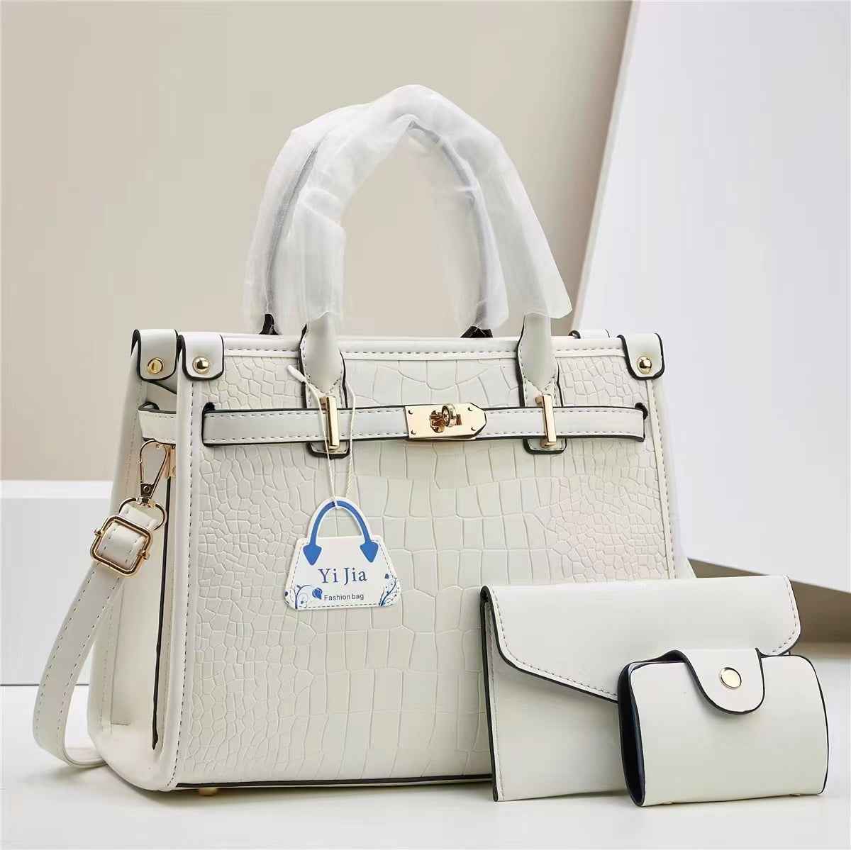 Stylish And Minimalist Macaron Three-piece Handbag