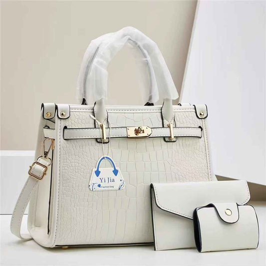 Stylish And Minimalist Macaron Three-piece Handbag