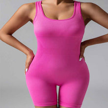 European And American Seamless Knitted Yoga Clothes High Waist Hip Lift With Chest Pad Shockproof Sleeveless Jumpsuit