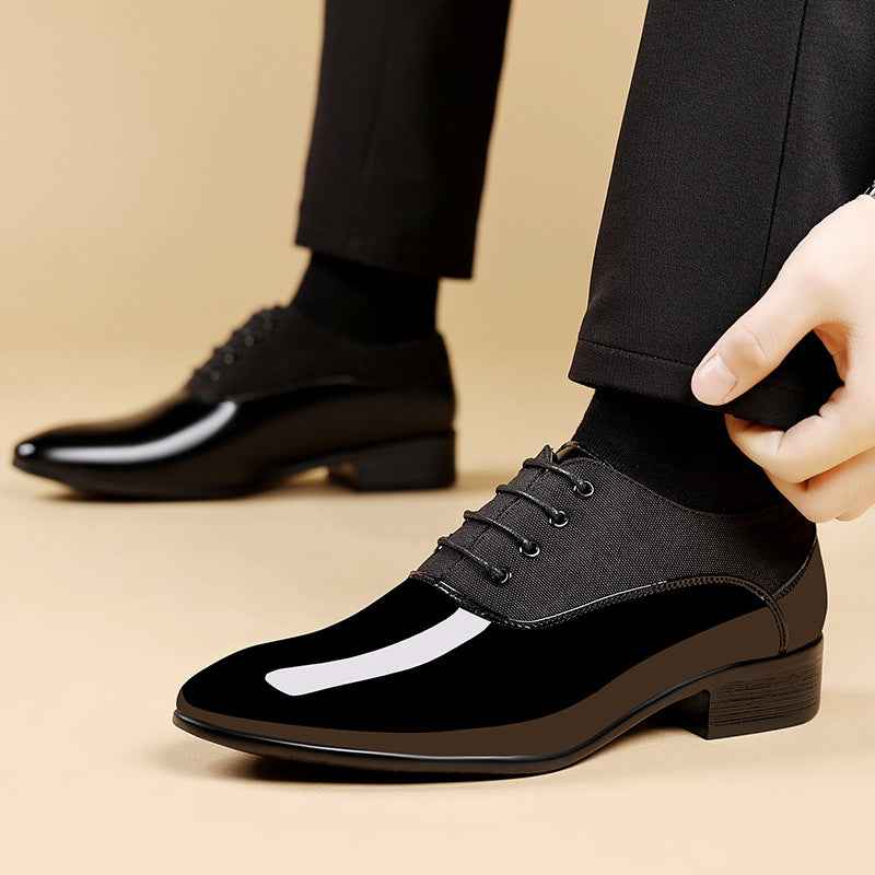 Shiny Surface Soft Sole Shoes Male