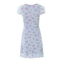 Retro Sexy Deep V-Neck Floral Mini Dress