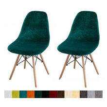 Velvet Solid Color Shell Eames Chair Cover