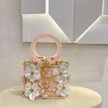 Retro Sunflower Birdcage Handmade Bucket Bag