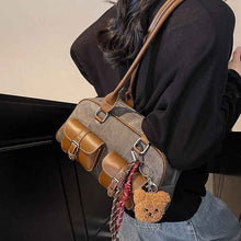 Retro Niche Color-block Commuter Handbag With A Chic Boston-style Underarm Design