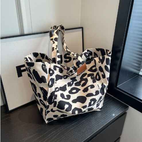 Womens Stylish High-Capacity One-Shoulder Canvas Bag