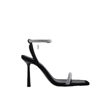 Square Toe Rhinestone Stiletto Sandals Women by Mirlaine Univers
