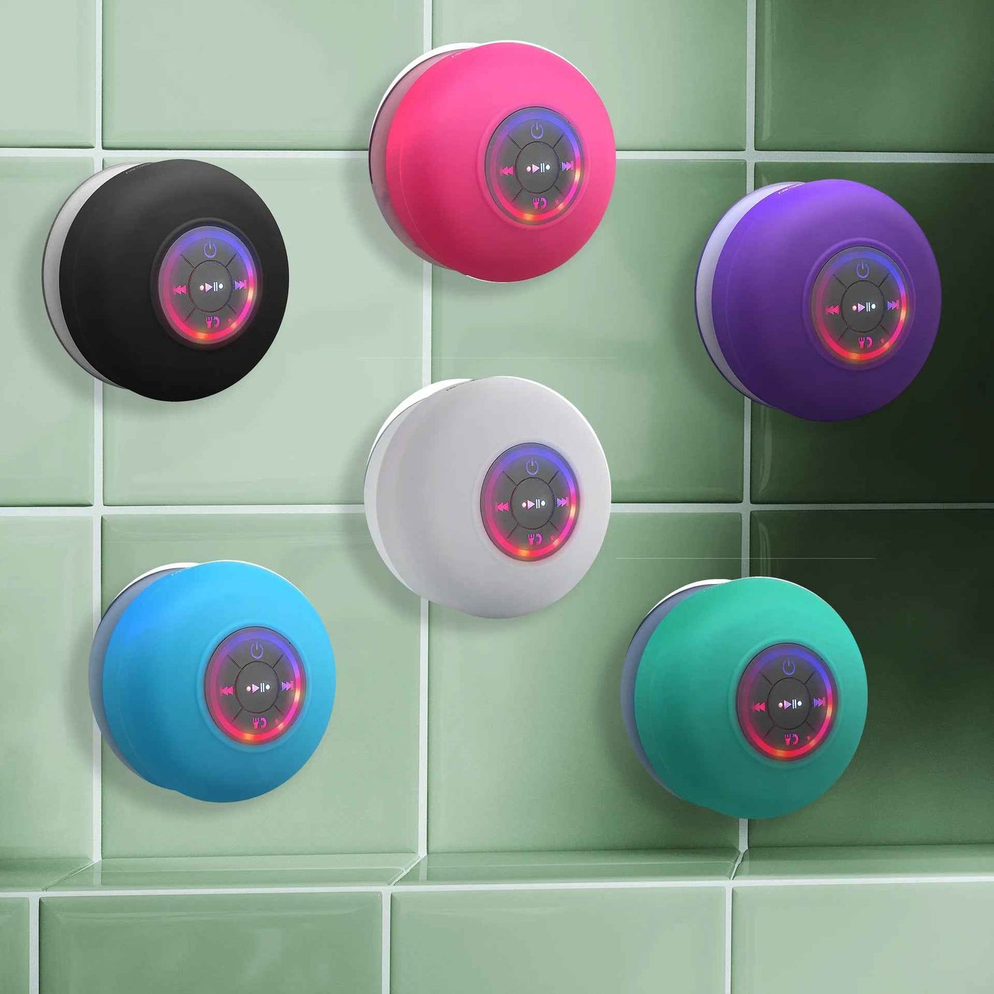 BTS07 Large Suction Cup Waterproof Bluetooth Audio With Light