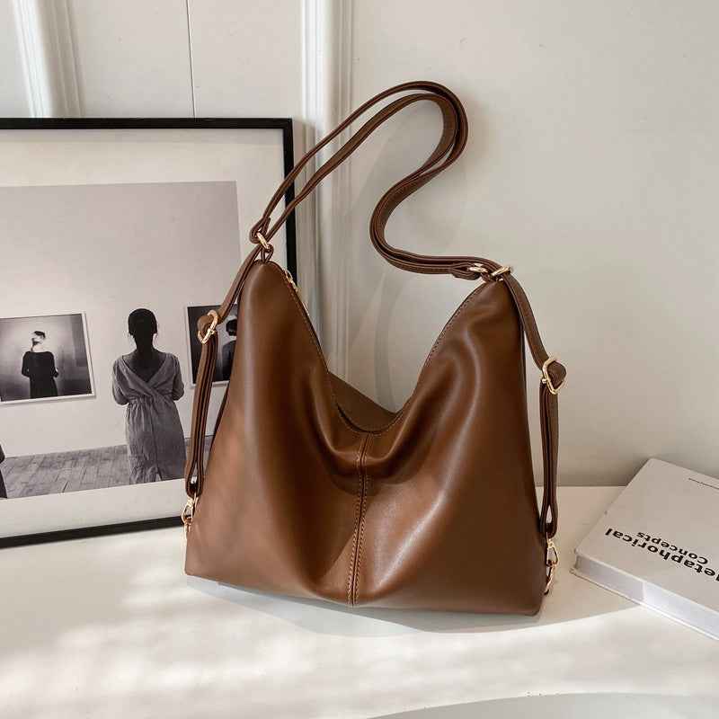 PU-textured Vintage Shoulder Bag For Women Niche Design With A Premium, High-end Vibe