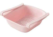 A3016 Kitchen Plastic Drainage Basket Fruit Basket Multifunctional Vegetable Washing Basket Drainer Refrigerator Storage Basket