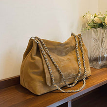 Womens High End High Capacity Suede Crossbody Tote For Work