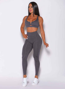 Double-cross Strap Push-up Top And High-waisted Legging-style Fitness Pants