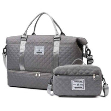 Large-Capacity Quilted Embroidered Thread Handle Crossbody Storage Travel Bag