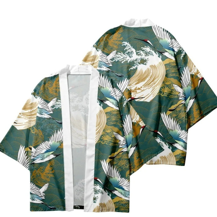 Fashionable Printed Cardigan Mens Shirt Top