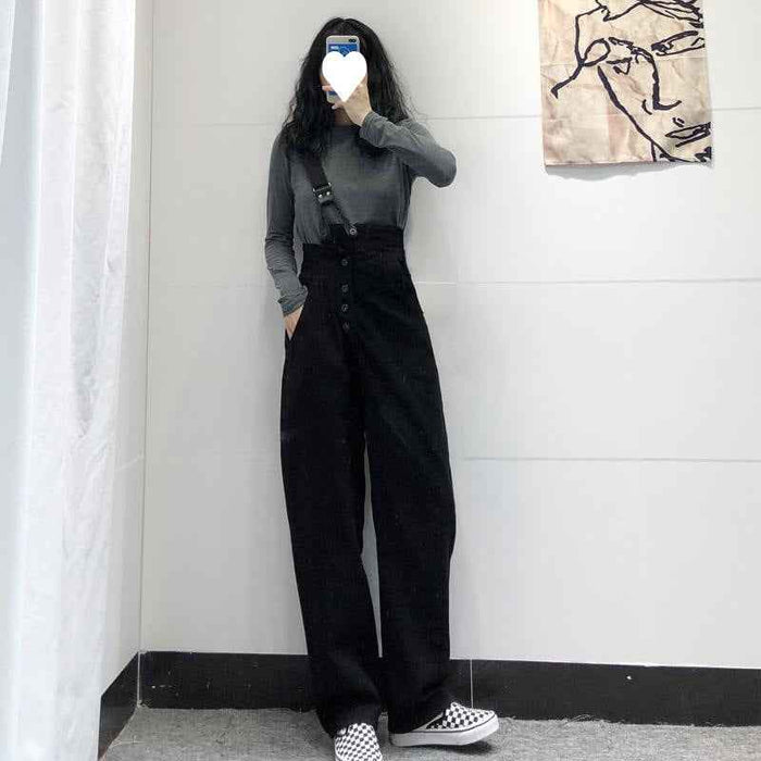 Pantalon large réversible, long jusqu'au sol et rajeunissant