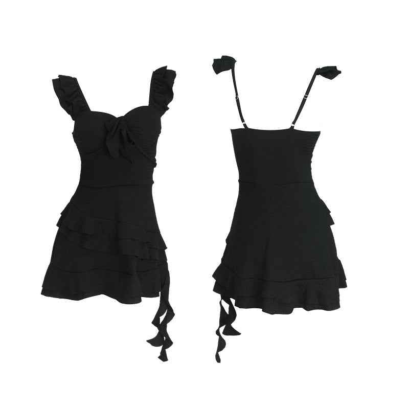 High-End One-Piece Swimsuit Womens Skirt-Style French Elegance