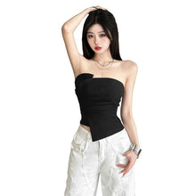 Irregular Spicy Girl Short Tube Top Blouse