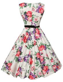 Sleeveless Retro Dress With Big Swing And Belt