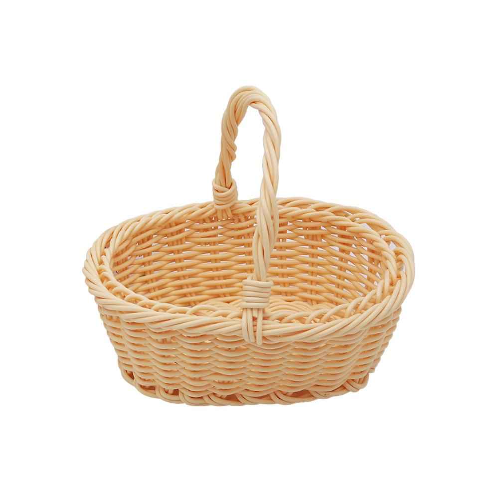 PP Woven Easter Interlining Mini Shopping Rattan Small Wedding Gift Decoration Basket