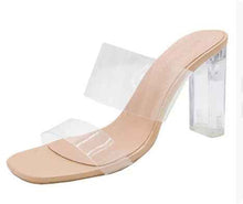 Sheepskin Transparent High Heels Women Sandals Summer