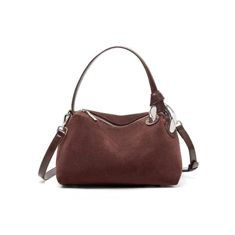 Womens Large-Capacity Commuter Leather Tote Bag