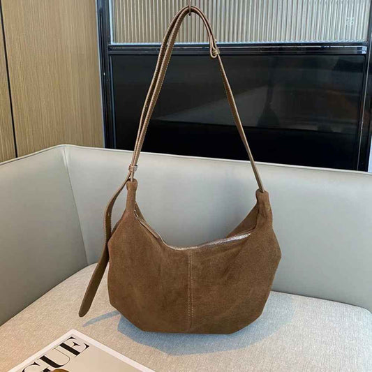 Womens Elegant Matte Leather Crossbody Shoulder Bag