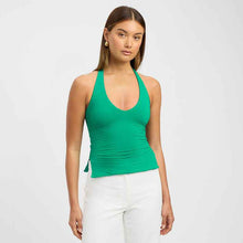 Halter Slim Fit Pullover Stitched Backless Pure Color Split Vest Top