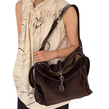 New Winter Matte Suede Fleece Tote Bag With A Single Shoulder Strap And Large Capacity