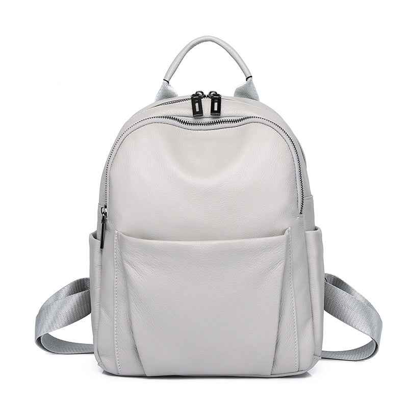 Stylish And Versatile Womens First-Layer Cowhide Backpack