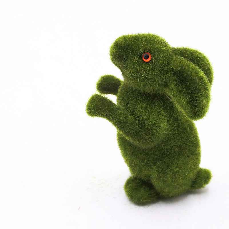 Easter Egg Gift Simulation Flocking Rabbit Garden Decoration Ornaments
