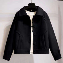Women's Retro Fashion Short Loose Wool Coat by Mirlaine Univers