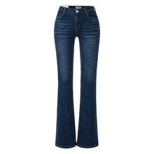 Slim-fit Washed Denim Jeans With Built-in Hip-padding To Elongate The Legs
