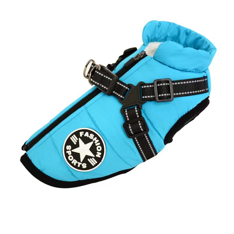 Waterproof Dog Clothes Winter Dog Coat With Harness Warm Pet Clothing Big Dog Jacket Chihuahua Labrador Coat Costume by Mirlaine Univers