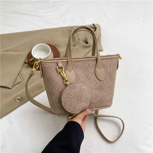 Retro-printed Shoulder Tote Bag