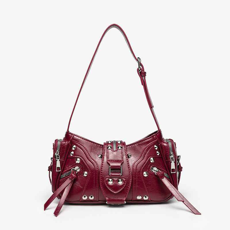 Edgy Y2k-style Single-shoulder Commuter Crossbody Biker Bag
