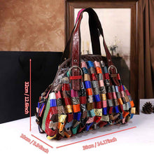 Woven Large-Capacity Cowhide Shoulder Tote Bag For Women