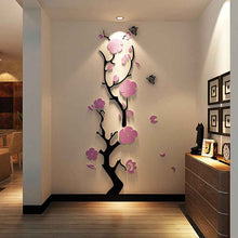 Acrylic 3D Crystal Three-dimensional Wall Sticker Plum Blossom TV Wall Background Decoration