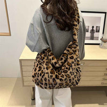 Womens Stylish Plush Wool Casual Large-Capacity Crossbody Bag