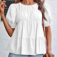Summer Puff-sleeve Doll Shirt Short Sleeves