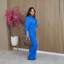 Women's Solid-color Drawstring Two-piece Set