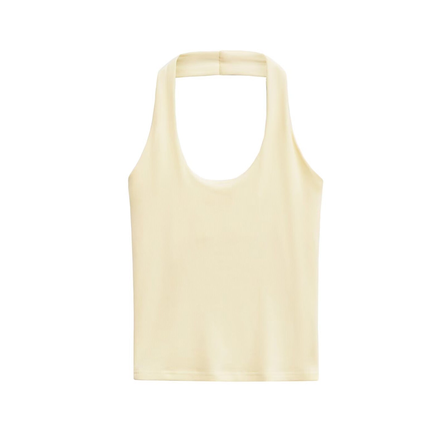 Fashion Hanging Collar Slim Fit Backless All-matching Top by Mirlaine Univers