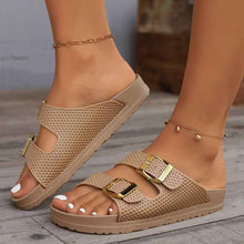 Summer New Fashion Belt Buckle Flat Sandals For Women
