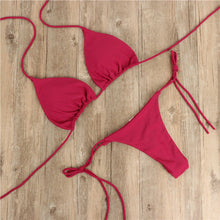 Halter Neck Tie Bikini Ladies Split Tie Swimsuit by Mirlaine Univers