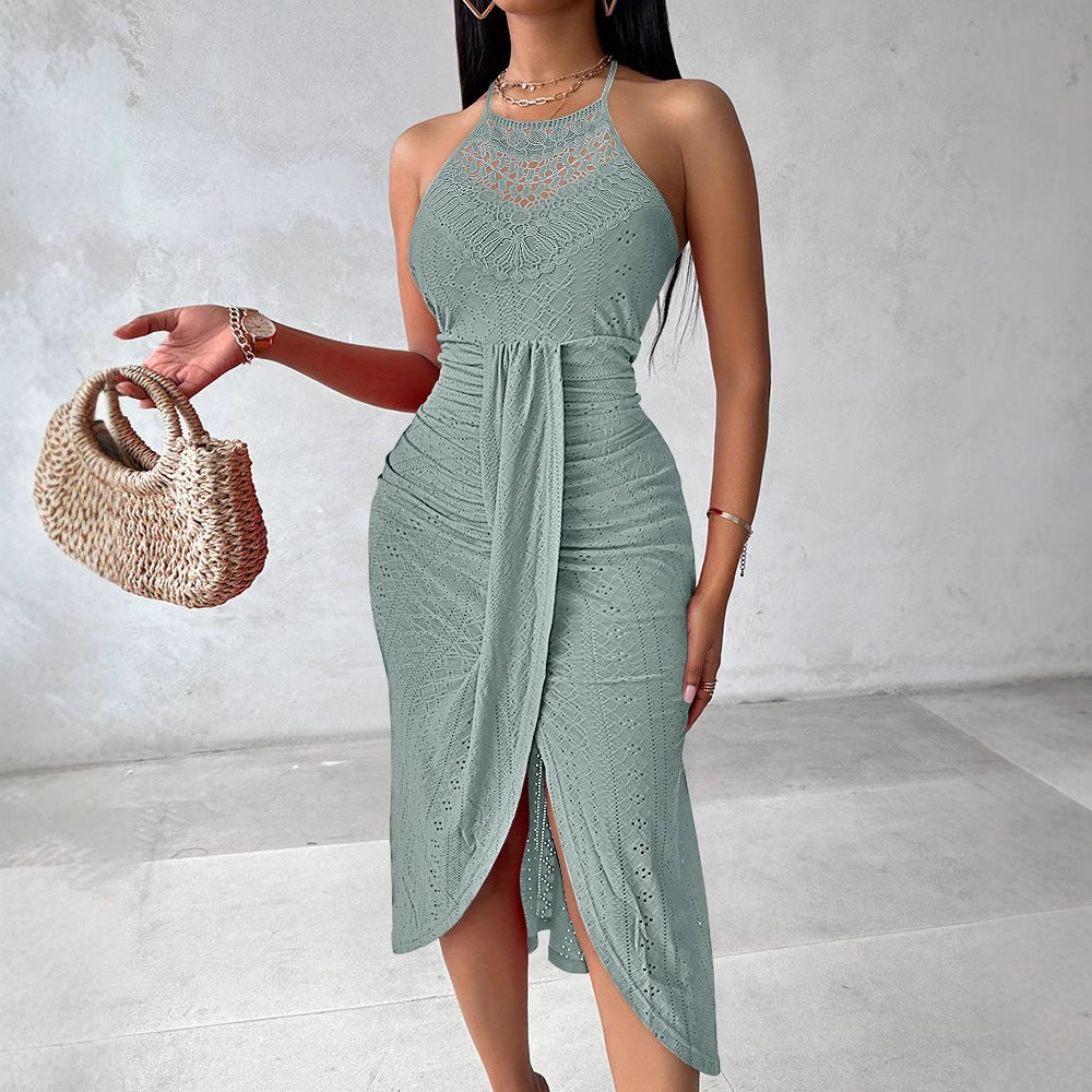 Hip Hop Style Street Hipster Skirt Halter Sleeveless Asymmetric Skirt by Mirlaine Univers