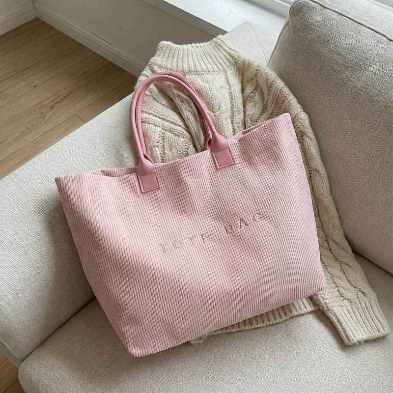 Retro Lettered Casual All-match Tote Bag