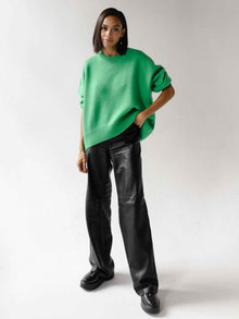 Loose And Versatile Knitted Pullover Sweater As A Base Layer