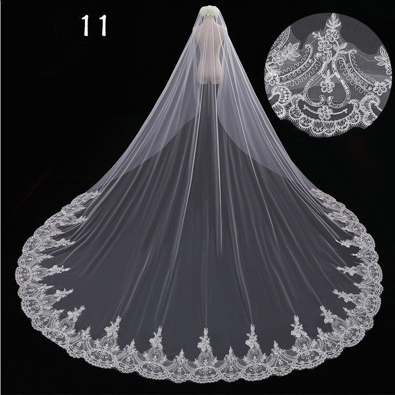 Bride Wedding Master Wedding Veil Long Long Tail by Mirlaine Univers